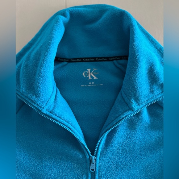 EUC Calvin Klein Fleece Mock Neck Full Zip Jacket Size Medium - Picture 2 of 11